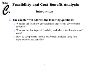 Feasibility and Cost