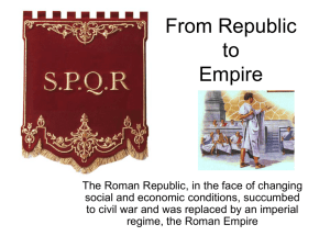 Notes: From Republic to Empire