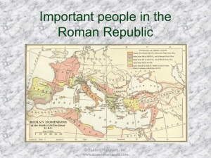 Civil War in Rome and the End of the Roman Republic PowerPoint
