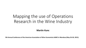 Mapping the use of Operations Research in the Wine Industry