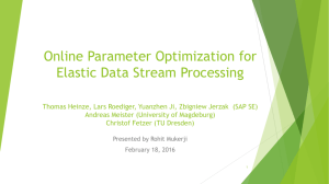 Online Parameter Optimization for Elastic Data Stream Processing