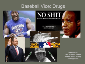 Baseball Vice: Drugs - Northern Illinois University