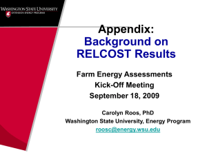 Background on RELCOST Results and Interpretation