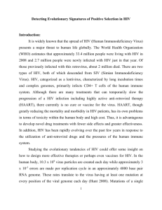 Detecting Evolutionary Signatures of Positive Selection in HIV