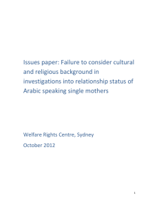 Failure to consider cultural and religious background in