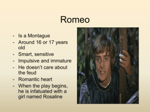 Romeo and Juliet CHARACTERS