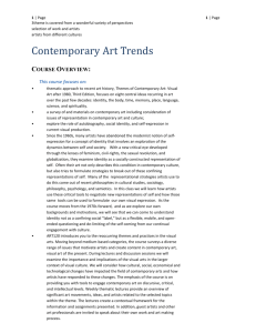 Themes of Contemporary art INTRODUCTION