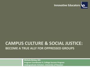 Campus Culture & Social Justice: Become a