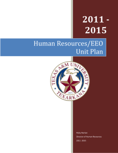 2015 HR Unit Plan - Texas A&M University