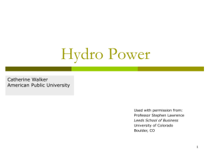 hydro electricity - University of Redlands