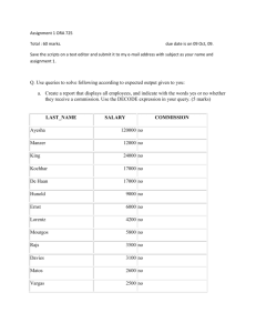 Assignment 1 ORA 725 Total : 60 marks. due date is on 09 Oct, 09