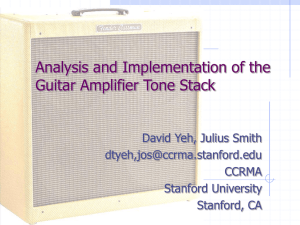 Analysis and Implementation of the Fender Tonestack