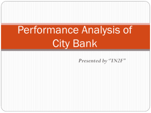 Performance Analysis of City Bank