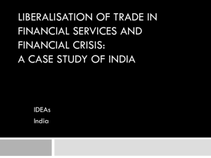 Financial Crisis and Liberalisation of Trade in Financial Services