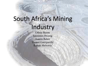 Mining Industry in South Africa