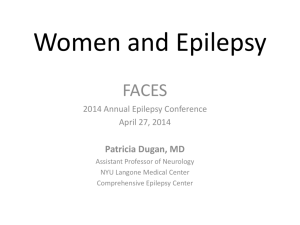 Women and Epilepsy - FACES (Finding a Cure for Epilepsy and