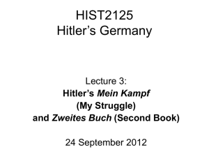 HIST2125 Hitler's Germany