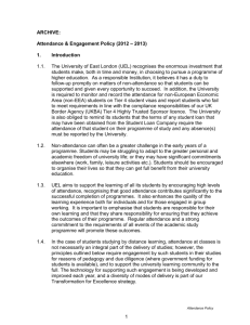 ARCHIVE: Attendance & Engagement Policy (2012 – 2013