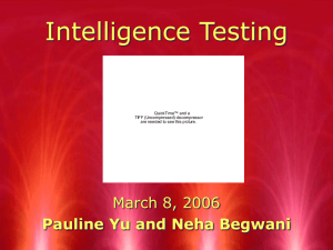 Intelligence Testing