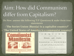 How does Communism differ from Capitalism
