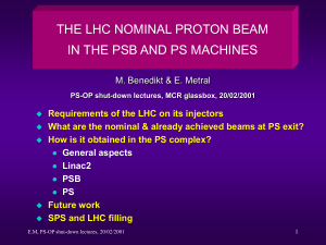 The LHC Nominal proton Beam in the PSB and PS Machines