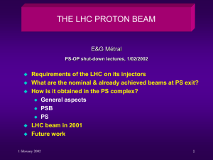 The LHC Proton Beam