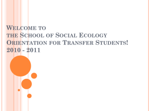 academic requirements - School of Social Ecology