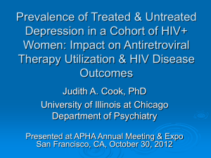 Impact on Antiretroviral Therapy Utilization & HIV Disease