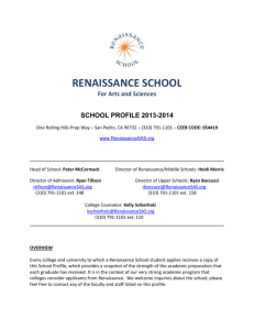 Renaissance Upper School Course Plan