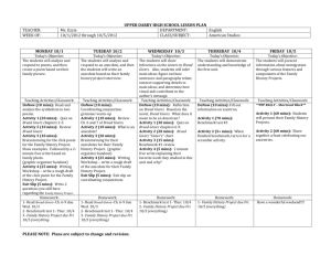 UPPER DARBY HIGH SCHOOL LESSON PLAN TEACHER: Ms