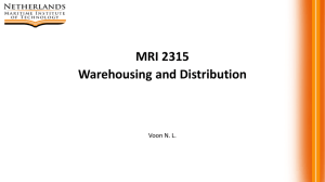 MRI 2315 Warehousing and Distribution – 4