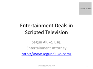 Entertainment Deals in Scripted Television
