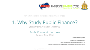 Public Finance and Public Policy