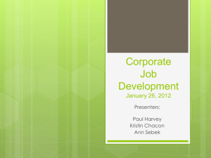 Corporate Job Developing - Whittier Union High School District