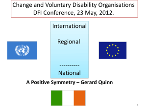 PowerPoint Presentation - Disability Federation of Ireland