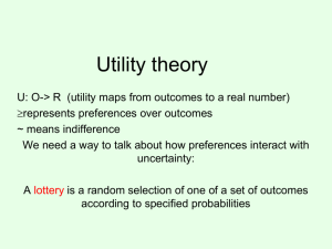 CPS 296.1: Utility theory