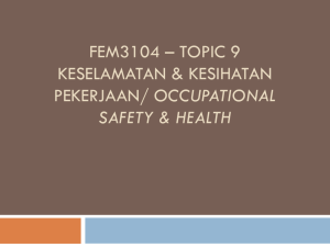FEM3104 OCCUPATIONAL HEALTH