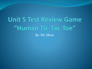Unit 5 Test Review Game