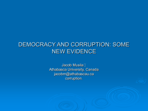 democracy and corruption: some new evidence