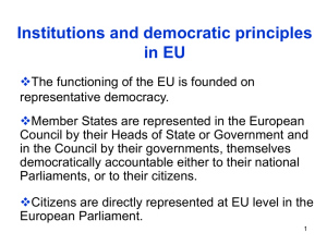 5.1. The principle of democracy in EU