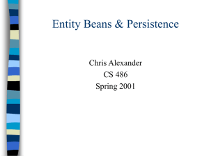 Entity Beans & Persistence