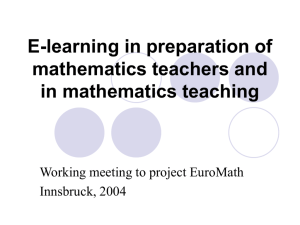 E-learning in preparing of mathematics teachers and