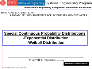 Exponential & Weibull Distributions