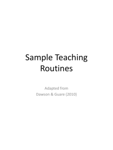 Teaching Routines