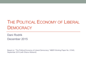 The Political Economy of Liberal Democracy