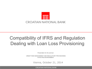 Compatibility of IFRS and regulation dealing with loan