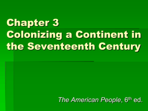 Chapter 3 Colonizing a Continent in the Seventeenth Century