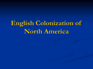 English Colonization of North America