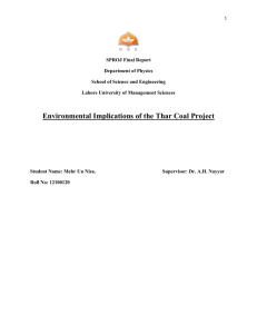 Environmental Impact Assessment of Thar Coal