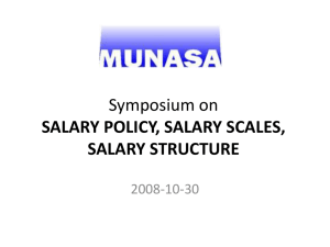 Symposium on SALARY POLICY, SALARY SCALES